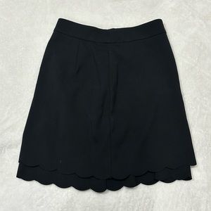 Black Scalloped Skirt